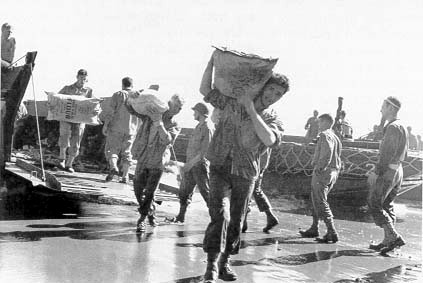 unloading at guadalcanal